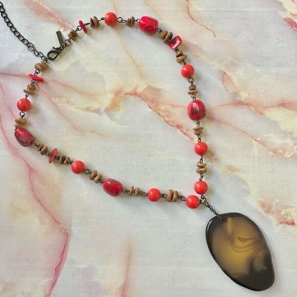 Lane Bryant beaded pendant necklace - Picture 2 of 7